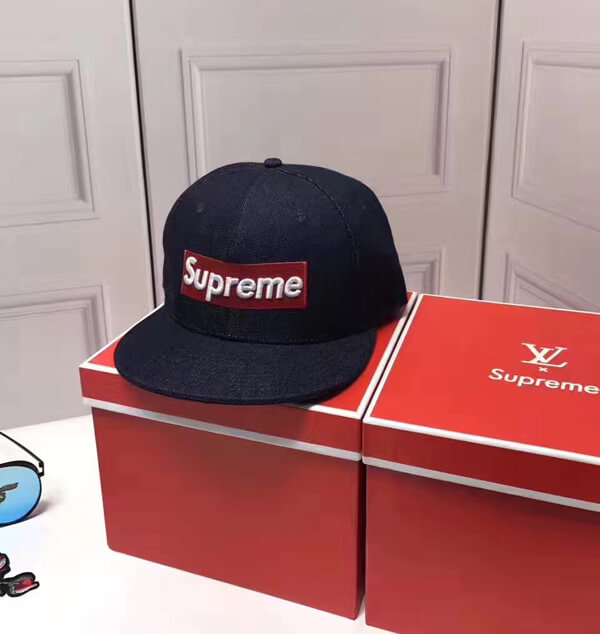 17AW ルイヴィトン シュプリーム R.I.P Box Logo New Era Cap Navy ルイヴィトン シュプリームコピー